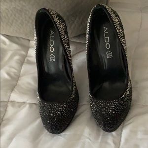 High heels sequins shoes
